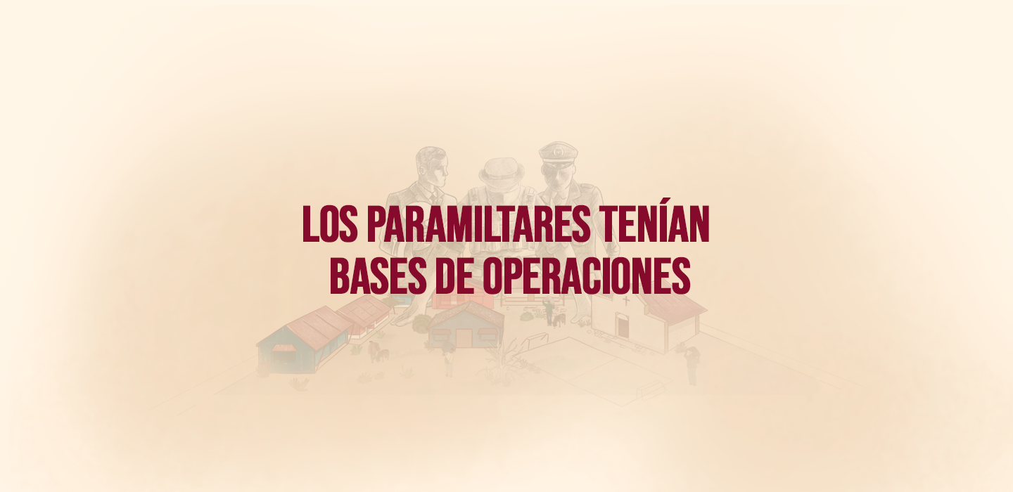 LOS PARAMILTARES TENÍAN BASES DE OPERACIONES