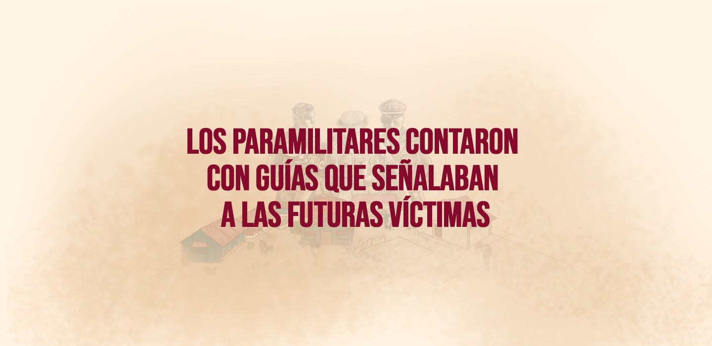 LOS PARAMILITARES CONTARON CON GUÍAS QUE SEÑALABAN A LAS FUTURAS VÍCTIMAS