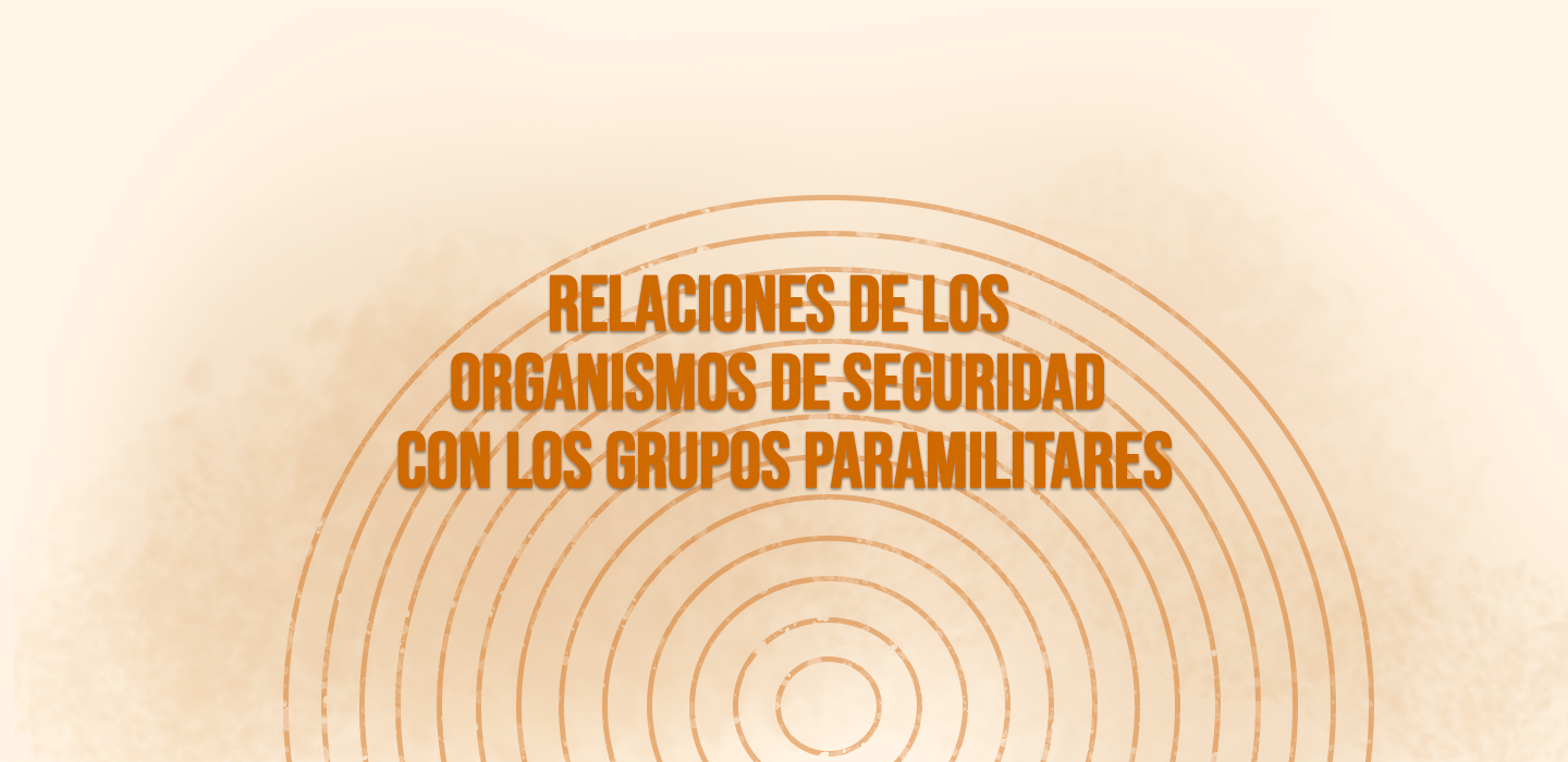 RELACIONES DE LOS ORGANISMOS DE SEGURIDAD CON LOS GRUPOS PARAMILITARES