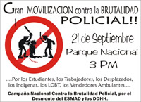 Gran  MOVILIZACION contra la BRUTALIDAD POLICIAL