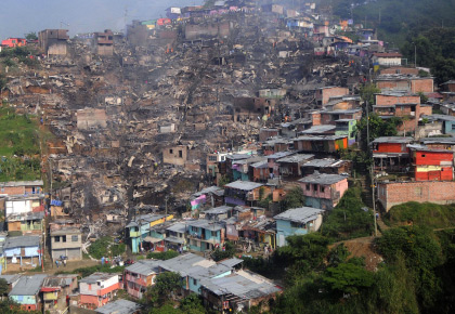 Los habitantes de altos de la virgen en Medellín, se niegan a desalojo