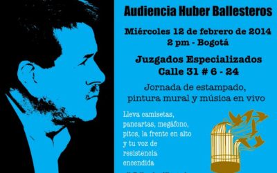 Plantón en solidaridad con Huber Ballesteros