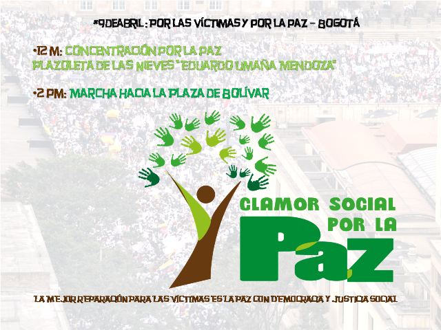 Clamor Social por la Paz se suma a la conmemoración del Día Nacional de las Víctimas