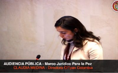 Audiencia pública sobre el Marco Jurídico para la Paz (Participación política)