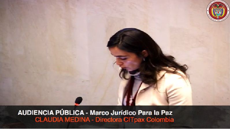 Audiencia pública sobre el Marco Jurídico para la Paz (Participación política)
