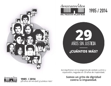 Conmemoración 29 años del Palacio de Justicia