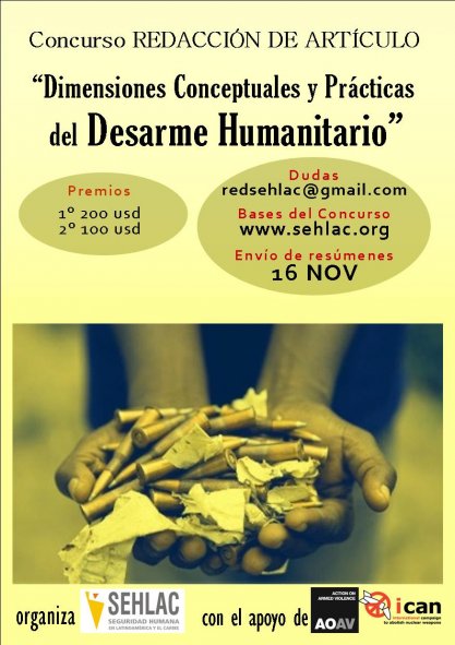 Concurso Dimensiones Conceptuales y Prácticas del Desarme Humanitario