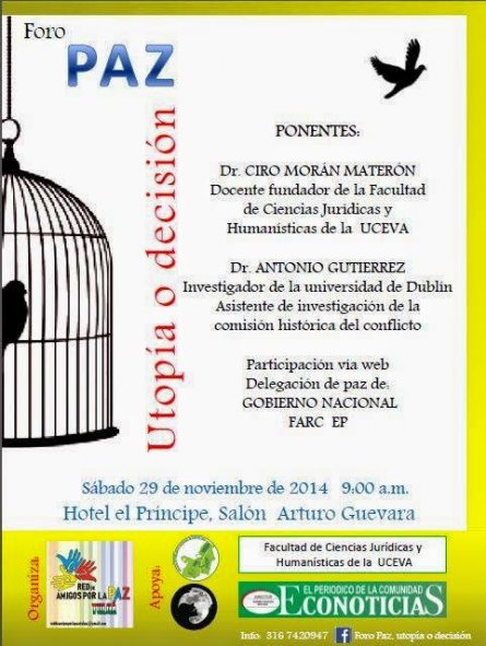 Invitación – Foro “Paz: Utopía o decisión”