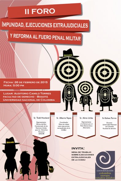 Este jueves, 26 de febrero: II Foro “Impunidad, ejecuciones extrajudiciales y reforma al fuero penal militar”