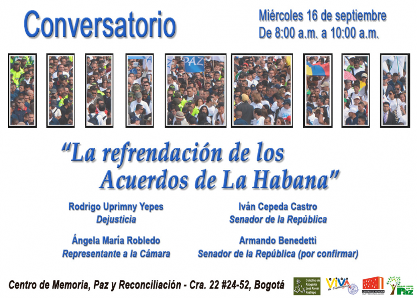 Refrendación de los acuerdos de La Habana: Conversatorio