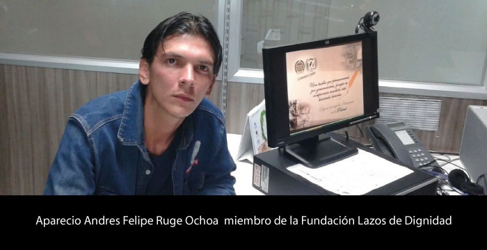 Apareció Andrés Felipe Ruge Ochoa, integrante de la Fundación Lazos de Dignidad