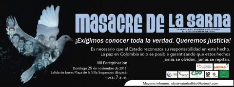 Conmemoración 14 años de la Masacre del Páramo de La Sarna