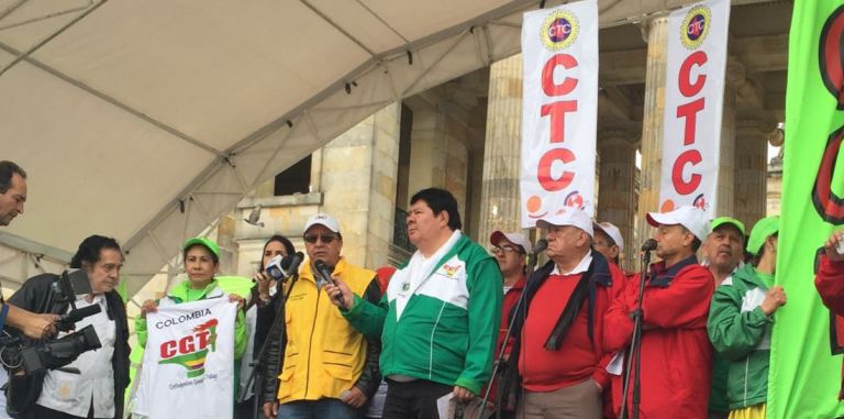 Colombianos y colombianas exigen trabajo decente al Gobierno Nacional