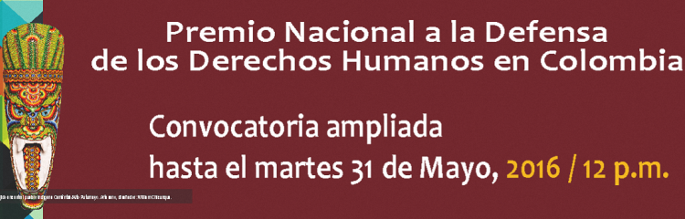 Premio Nacional a la Defensa de los Derechos Humanos en Colombia 2016