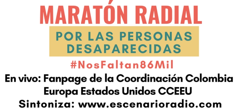 Maratón radial #NosFaltan86mil: 12 horas por las personas desaparecidas en Colombia