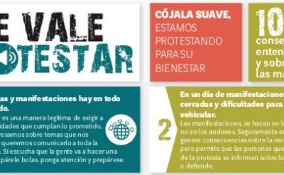 Cójala suave, estamos protestando para su bienestar