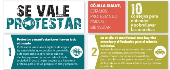 Cójala suave, estamos protestando para su bienestar