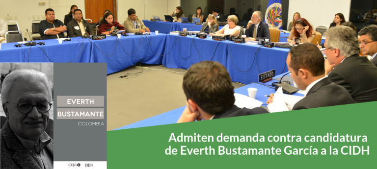 Admiten demanda contra candidatura   de Everth Bustamante García a la CIDH