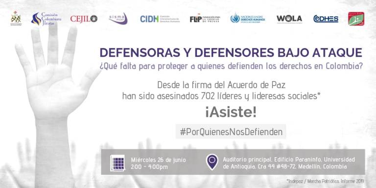 Organizaciones de la sociedad civil denuncian la grave situación de las personas defensoras de Derechos Humanos en América