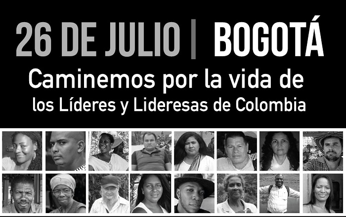 26 de julio: por la vida de las lideresas y los líderes sociales Comunicado de prensa de Defendamos la Paz