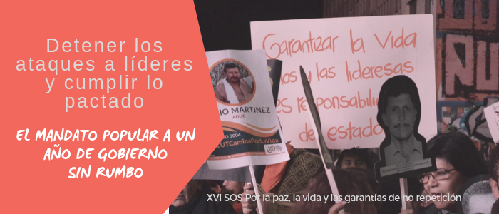 Detener los ataques a líderes y cumplir lo pactado: El mandato popular a un año de gobierno sin rumbo