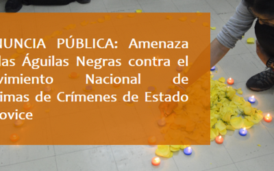 Denuncia pública: Amenaza de las Águilas Negras contra el Movimiento Nacional de Crimenes de Estado – MOVICE