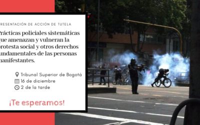 Presentamos acción de tutela para que se proteja el derecho a la protesta social y otros derechos fundamentales