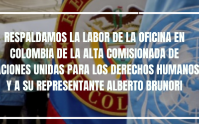 Respaldamos la labor de la Oficina en Colombia de la ONU y a su representante Alberto Brunori