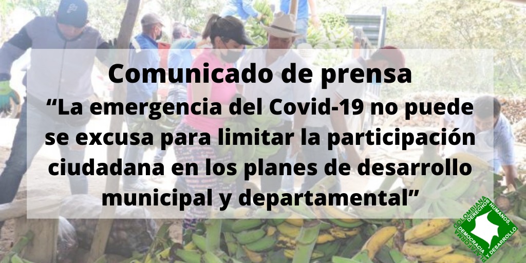 La emergencia del Covid-19 no puede ser excusa para limitar la participación