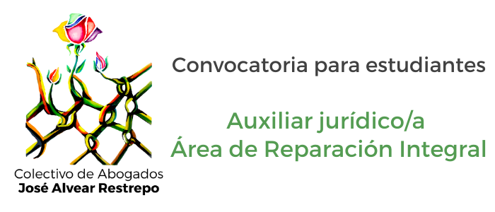 Convocatoria auxiliar jurídico para el Área de Reparación Integral