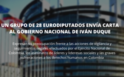 Un grupo de 28 eurodiputados envía carta al Gobierno Nacional de Iván Duque