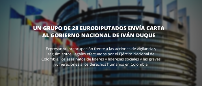 Un grupo de 28 eurodiputados envía carta al Gobierno Nacional de Iván Duque
