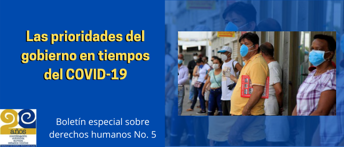 Las prioridades del gobierno en tiempos del COVID-19