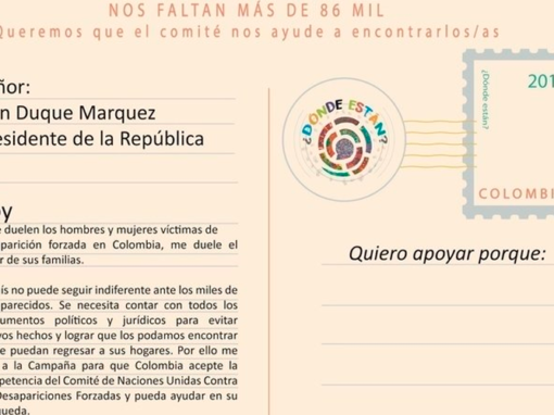 Firma para apoyar la búsqueda de las víctimas de desaparición forzada