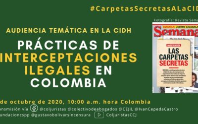CIDH Convoca audiencia sobre inteligencia ilegal en Colombia