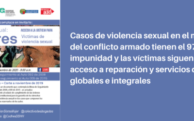 Casos de violencia sexual en el marco del conflicto armado tienen el 97% de impunidad