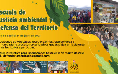 Convocatoria | Escuela de justicia ambiental y defensa del territorio