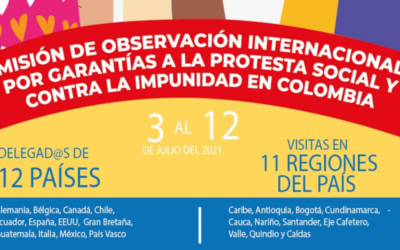 Misión Internacional por garantías para la  protesta social y contra la impunidad visita Colombia