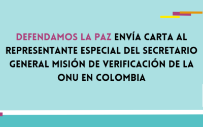 Carta dirigida a Carlos Ruiz Massieu Representante Especial del Secretario General Misión de Verificación de la ONU en Colombia