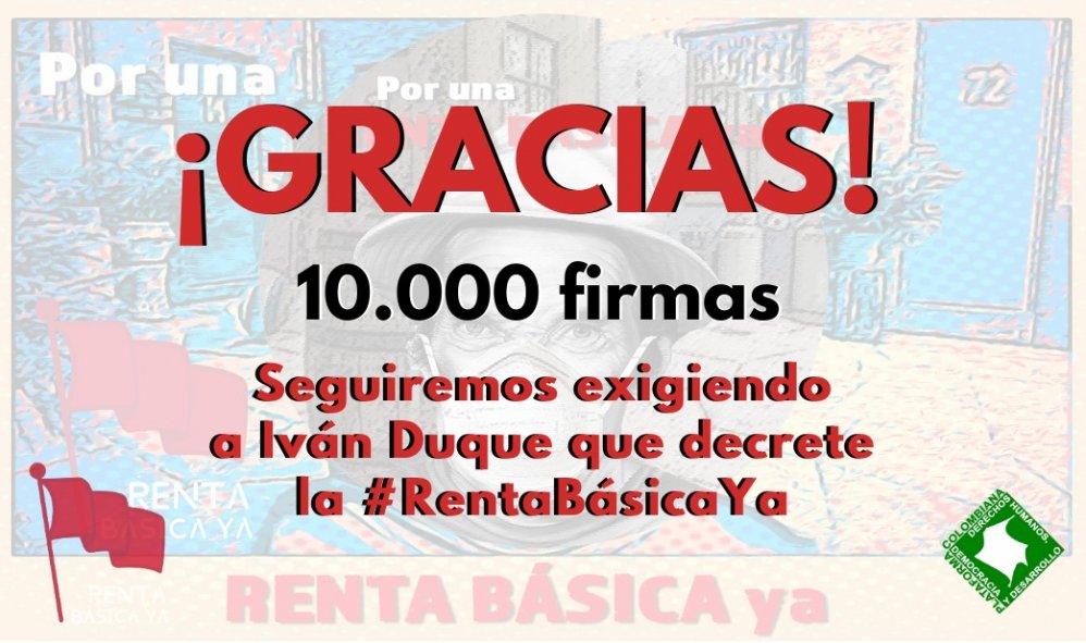 Petición por una #RentaBásicaYa supera las 10 mil firmas en un solo día