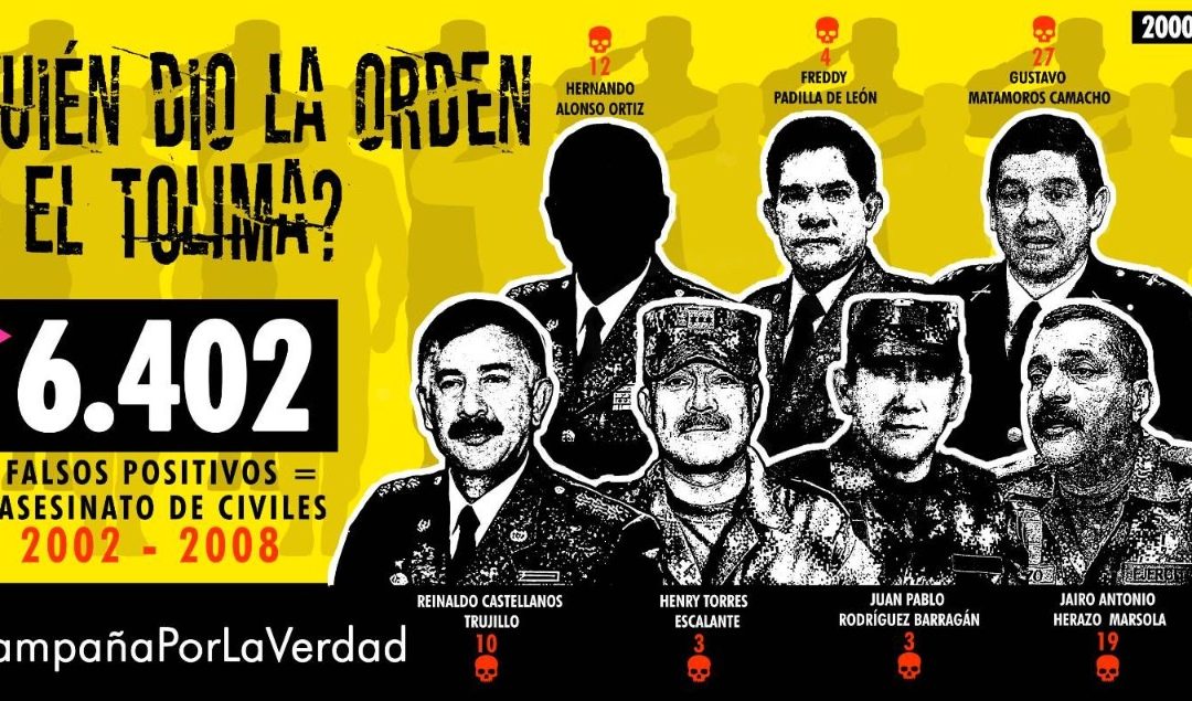 Pedimos que comandantes de la Quinta División del Ejército entre 2000 y 2015 sean llamados ante la JEP por casos de “falsos positivos” en el Tolima