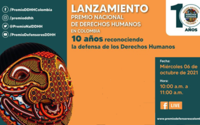 10 años del Premio Nacional de DDHH en Colombia