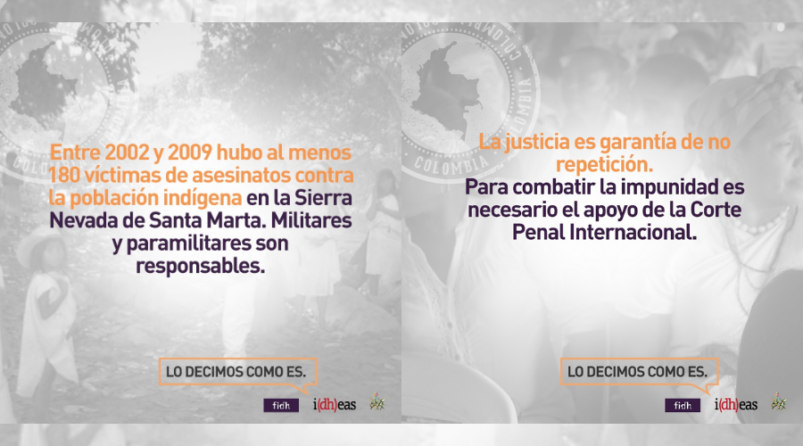 FIDH y Cajar llaman a la CPI a actuar ante la impunidad de los más altos responsables de crímenes de lesa humanidad cometidos en Colombia, incluyendo crímenes contra pueblos indigenas de las Sierra Nevada