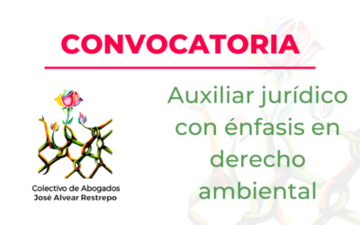 Convocatoria auxiliar jurídico con énfasis en derecho ambiental