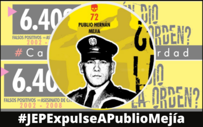 Solicitamos exclusión de Publio Mejía de la JEP