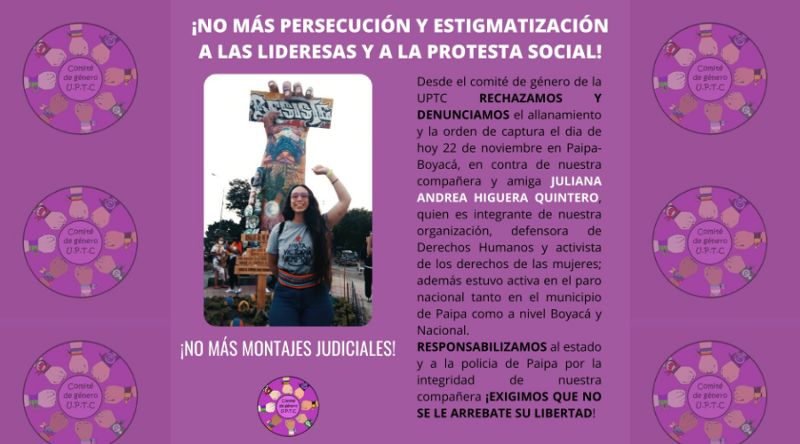 ¡Rechazamos la persecución a la Defensa de los Derechos Humanos y los Montajes Judiciales!