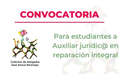 Convocatoria a estudiantes para auxiliar jurídic@ en reparación integral