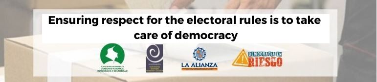Human Rights Platforms make recommendations to the national government and institutions to guarantee a transparent democratic process