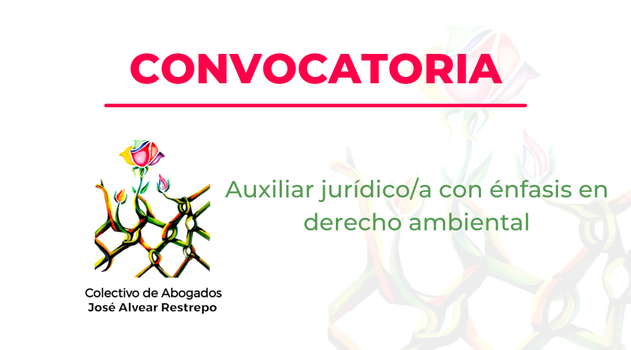 Convocatoria auxiliar jurídico con énfasis en derecho ambiental