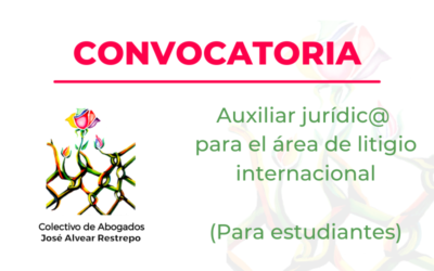 Convocatoria auxiliar jurídica (o) para el área de litigio internacional